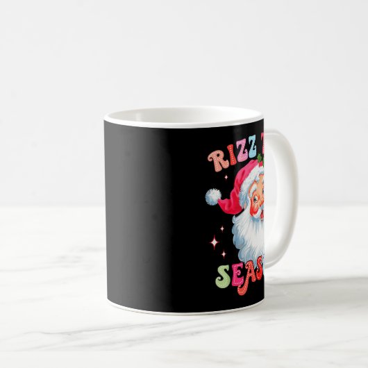Rizz The Season Funny Christmas Rizzmas Santa Clau Kaffeetasse (VorderseiteRechts)