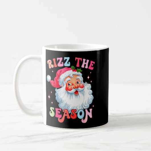 Rizz The Season Funny Christmas Rizzmas Santa Clau Kaffeetasse (Links)