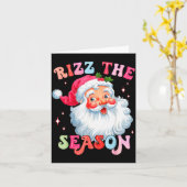 Rizz The Season Funny Christmas Rizzmas Santa Clau Karte (Gelbe Blume)