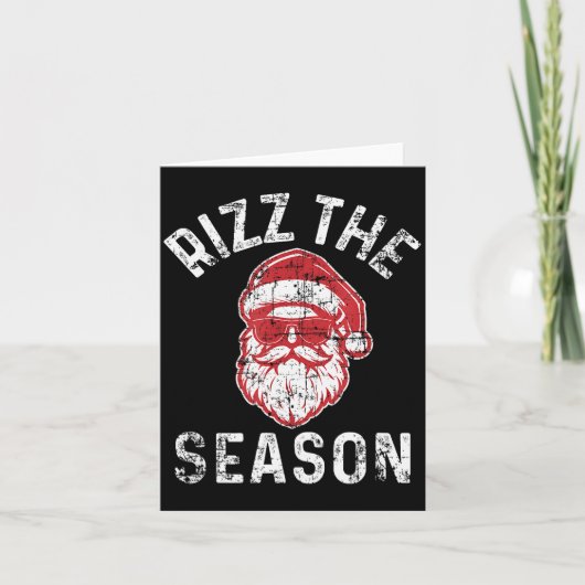 Rizz The Season Funny Christmas Rizzmas Santa Clau Karte (Vorderseite)