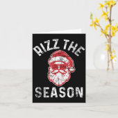 Rizz The Season Funny Christmas Rizzmas Santa Clau Karte (Gelbe Blume)