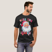 Rizz The Season Funny Christmas Rizzmas Santa Clau T-Shirt (Vorne ganz)