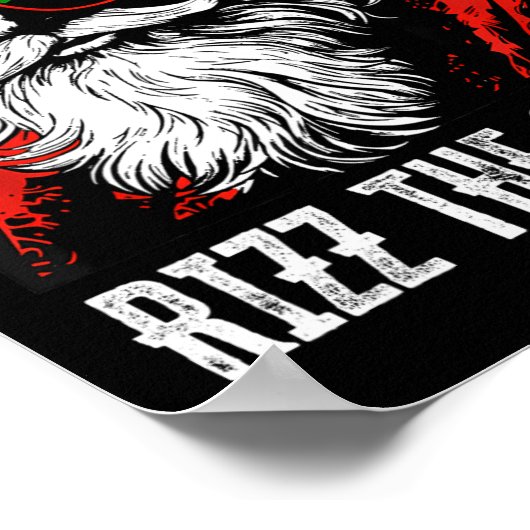Rizz The Season Funny Cool Bruh Santa Claus Merry Poster (Ecke)
