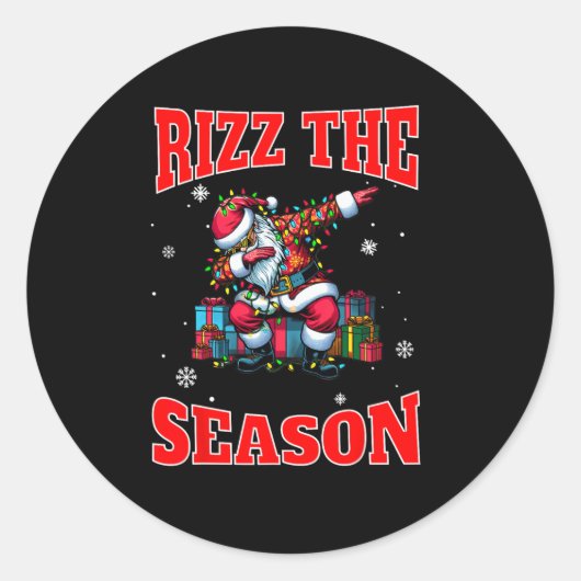 Rizz The Season Funny Middle School Gen Alpha Chri Runder Aufkleber (Vorderseite)