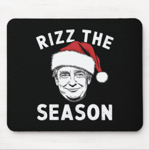 Rizz The Season Funny Trump Weihnachten Mousepad