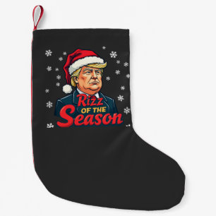 Rizz The Season Funny Trump Weihnachten Weihnachte Kleiner Weihnachtsstrumpf