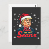 Rizz The Season Funny Trump Weihnachten Weihnachte Postkarte (Vorne/Hinten)