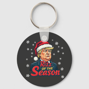 Rizz The Season Funny Trump Weihnachten Weihnachte Schlüsselanhänger
