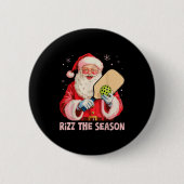 Rizz The Season Santa Ckleball Christmas Funny Riz Button (Vorderseite)