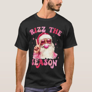 Rizz The Season Santa Pink Blase Gum Rizzmas Chri T-Shirt