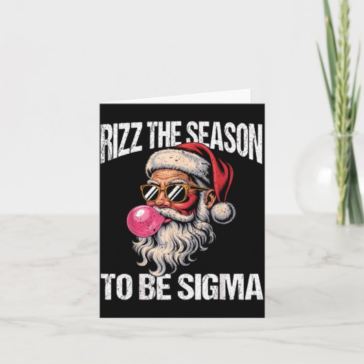 Rizz The Season To Be Sigma Santa Christmas Gen Al Karte (Vorderseite)