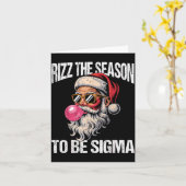 Rizz The Season To Be Sigma Santa Christmas Gen Al Karte (Gelbe Blume)