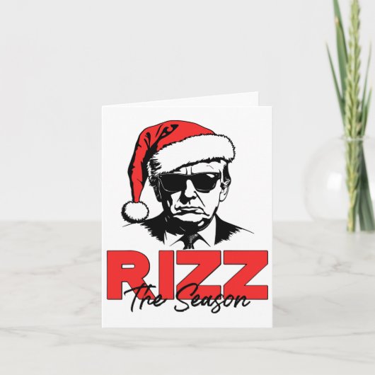 Rizz The Season Weihnachten Humor Trump 2024 Sant Karte (Vorderseite)