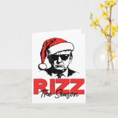Rizz The Season Weihnachten Humor Trump 2024 Sant Karte (Gelbe Blume)