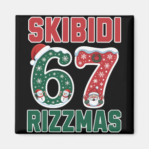Rizz Weihnachten 67 Lustiges Xmas Gen Alpha Skibid Magnet