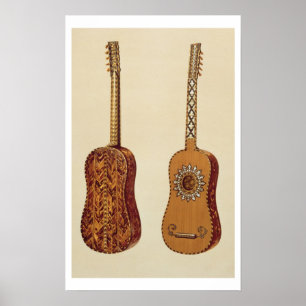 Rizzio Guitar, from 'Musical Instruments' (coloure Poster