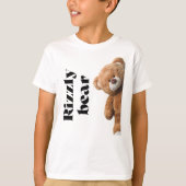Rizzly cute teddy bear design funny quote T-Shirt (Vorderseite)