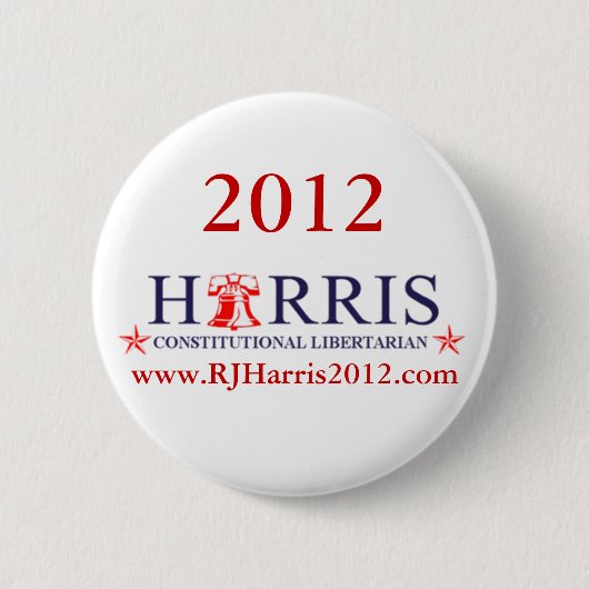 RJ Harris 2012 für Präsidenten Button (Vorderseite)