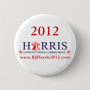 RJ Harris 2012 für Präsidenten Button