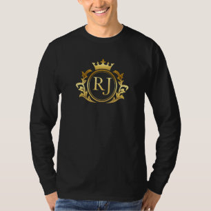 RJ Initials Nickname Monogram Wappen T-Shirt