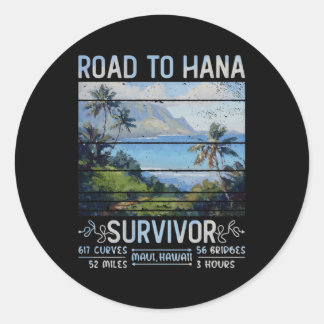 Rjc Road to Hana Survivor Maui Hawaii Trip Adventu Runder Aufkleber