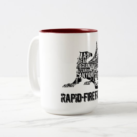 RK Griffin TwoTone Tasse - BLACKlogo (Vorderseite Links)