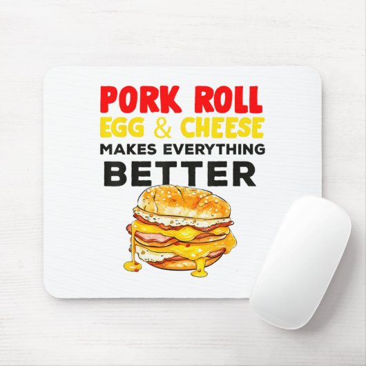 Rk Roll Egg And Cheese New Jersey Pride Nj Foodie Mousepad (Mit Mouse)