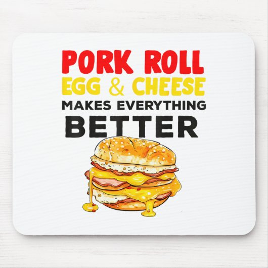 Rk Roll Egg And Cheese New Jersey Pride Nj Foodie  Mousepad (Vorne)