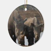 Rlack Rhinos-Verzierung Keramik Ornament (Links)