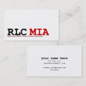 RLC MIA Visitenkarten Visitenkarte (Vorne/Hinten)