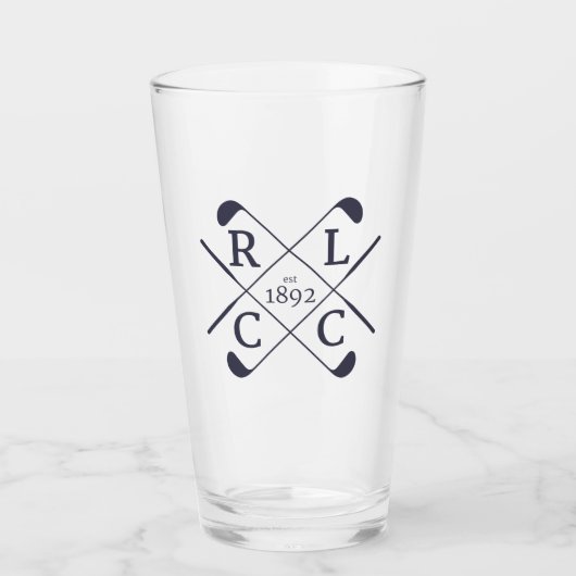 RLCC Pint Glasses - Raute Golf Logo Glas (Vorderseite)