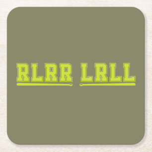 RLRR LRLL Drumsticks Band Trommel Drummer Lustig  Rechteckiger Pappuntersetzer