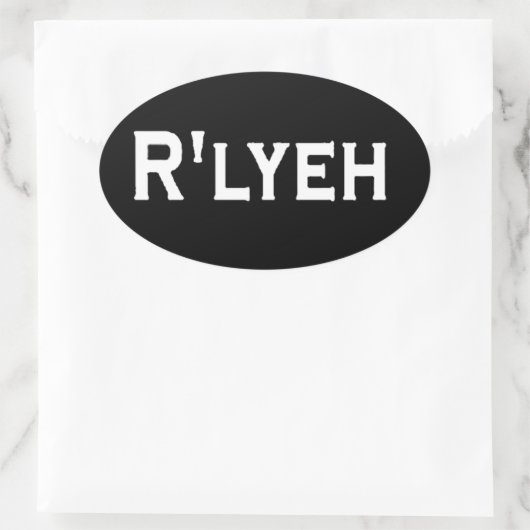 R'LYEH OVALER AUFKLEBER (Tasche)