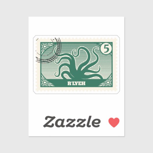 R'lyeh Post Briefmarke Aufkleber (Blatt)