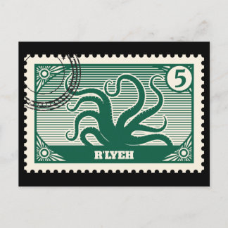 R'lyeh Post Briefmarke Postkarte