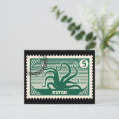 R'lyeh Post Briefmarke Postkarte (Stehend Vorderseite)
