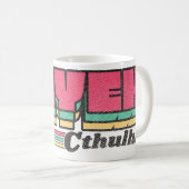 R'lyeh Retro Label Cthulhu Kaffeetasse (VorderseiteRechts)