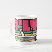 R'lyeh Retro Label Cthulhu Kaffeetasse (Vorderseite Links)