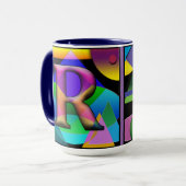 RM mit Monogramm Kaffee-Tasse Tasse (Vorderseite Links)