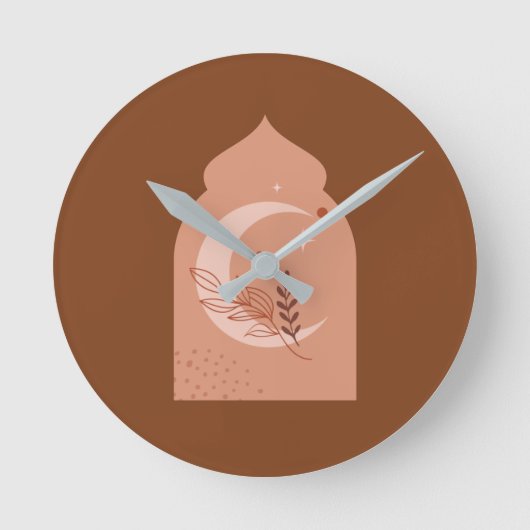 Rmadan Kareem Aesthetic Boho Fleece Blanket Throw Runde Wanduhr (Vorderseite)