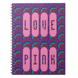 rmdesignflo55 LIEBE PINK MANDALA LIGHT BLAU Notizblock