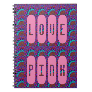 rmdesignflo55 LIEBE PINK MANDALA LIGHT BLAU Notizblock