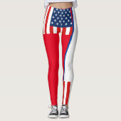 rmdesignflo55 USA Flag a red Leggings (Vorderseite)