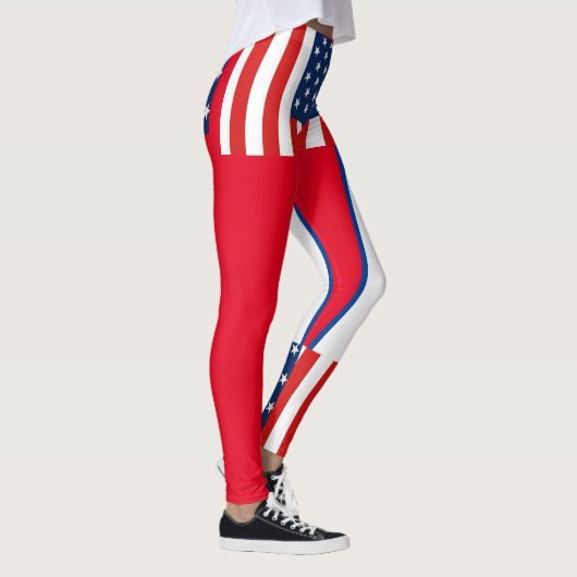 rmdesignflo55 USA Flag a red Leggings (Rechts)