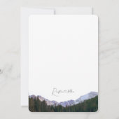 RMNP Winter Mountain Wedding Einladung (Rückseite)