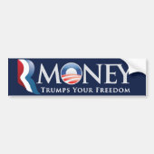 RMoney Romney Obama Autoaufkleber (Vorne)