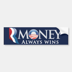 RMoney Romney Obama Autoaufkleber