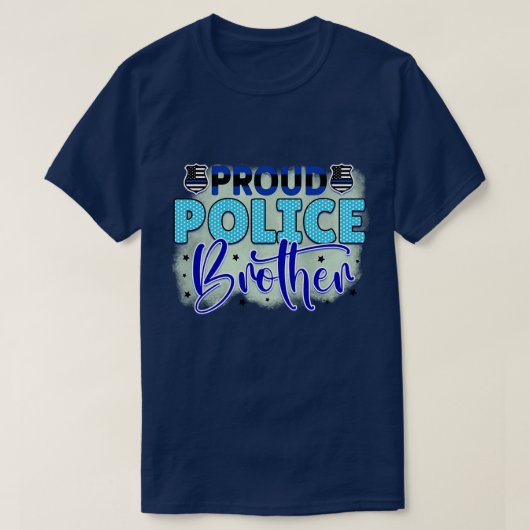 Rms004813 stolzer Polizeibruder T-Shirt (Design vorne)