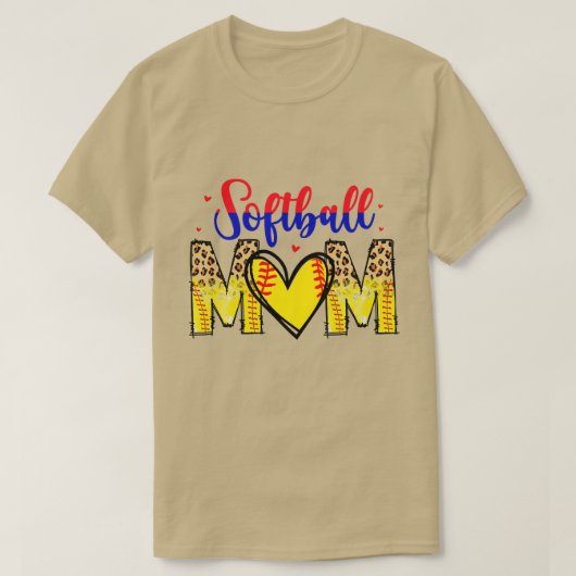 Rms00738 Softball-Mutter T-Shirt (Design vorne)