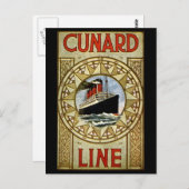 RMS Berengaria Cunard Line Vintag Luxury Liner Postkarte (Vorne/Hinten)
